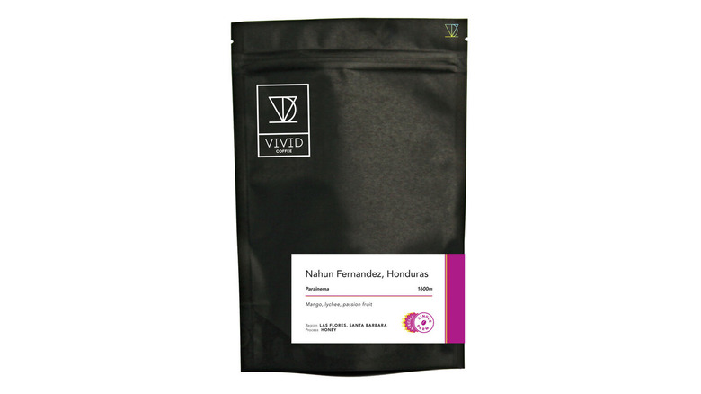 A bag of Vivid Coffee