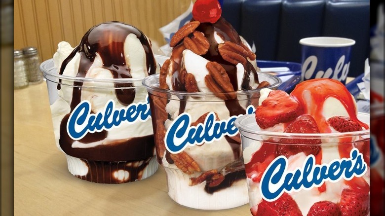 Culver's ice cream sundaes