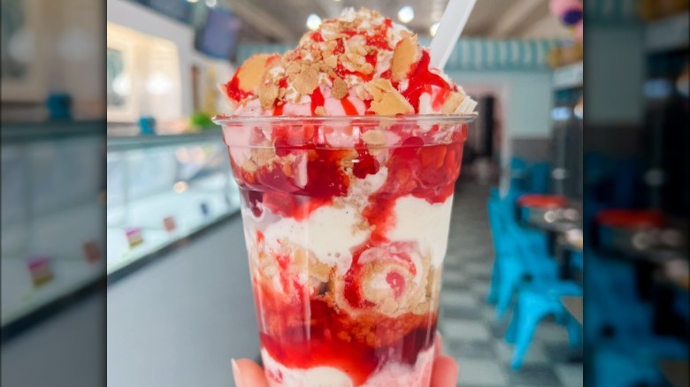 Good Karma's Strawberry Shortcake Sundae 