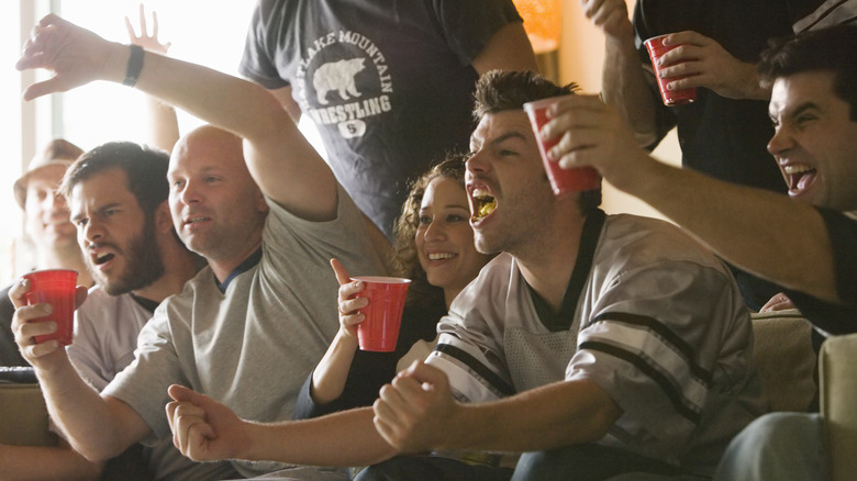 Friends drinking together