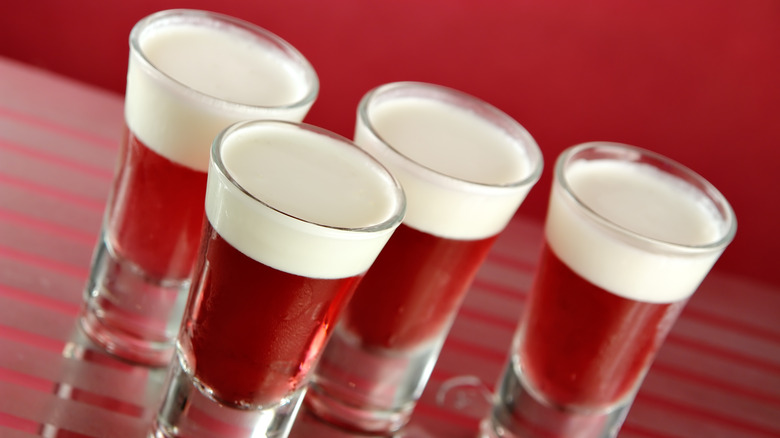Jello shots on table