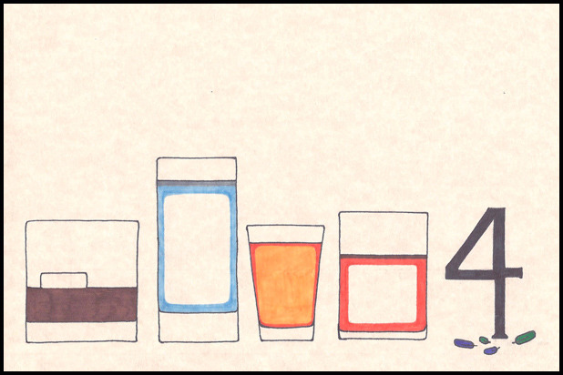 Four Cocktail Birds