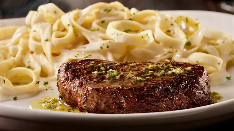 sirloin with noodles