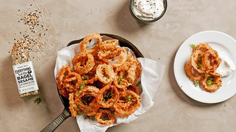 everything but the bagel seasoning on onion rings