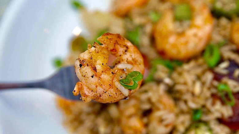 Shrimp on a fork