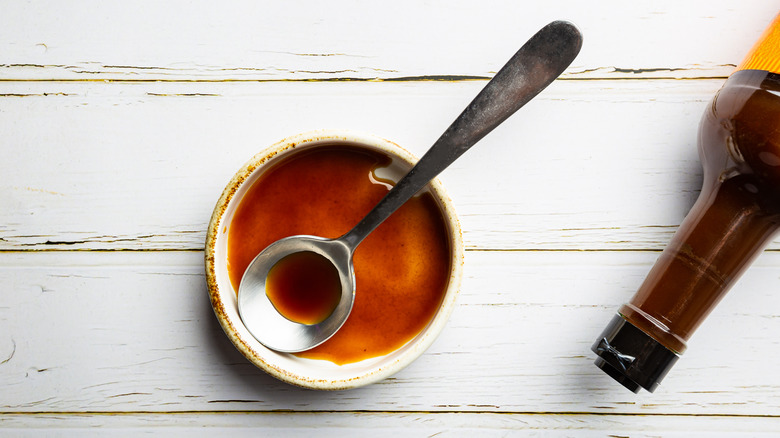 Worcestershire sauce in a bowl