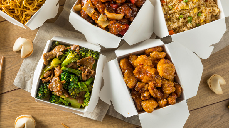 open chinese takeout boxes