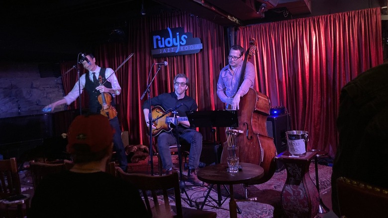 Band preparing at Rudy's
