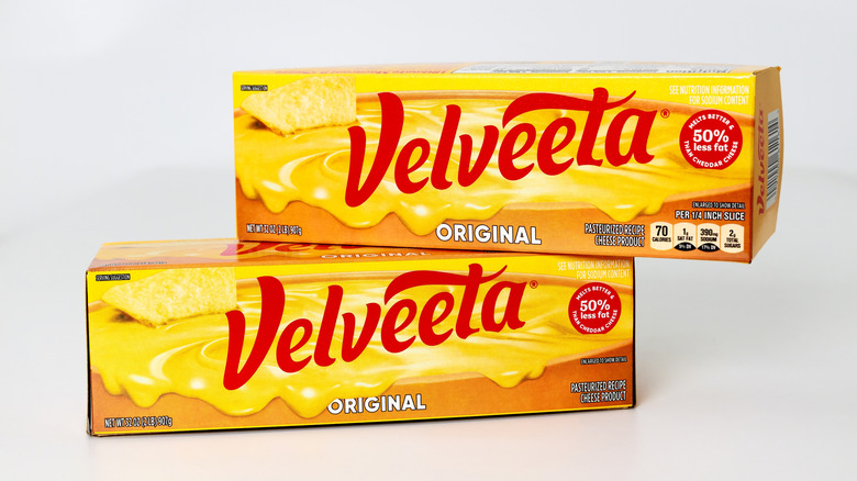 Two boxes of Velveeta cheese