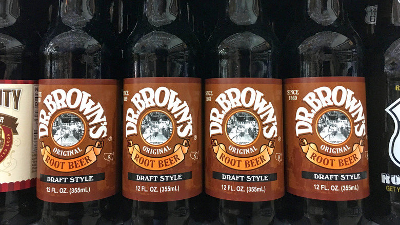 Dr. Brown's root beer bottles