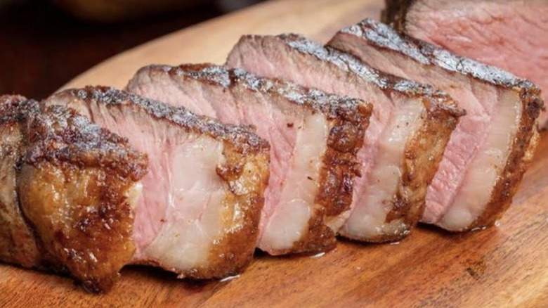 Cooked steak at Buenos Aires restaurant