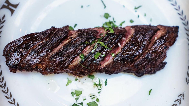 St. Anselm sliced steak