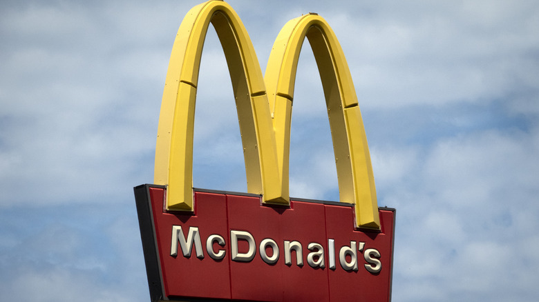 McDonald's sign with its iconic golden arches