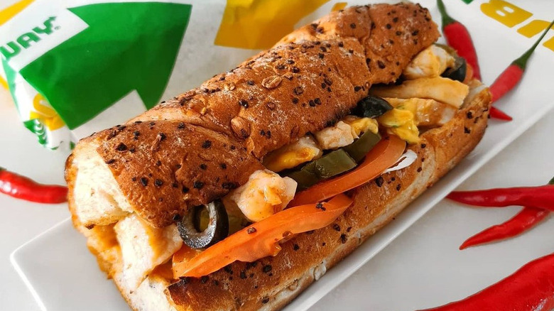 Spicy Buffalo Chicken Subway Sandwich