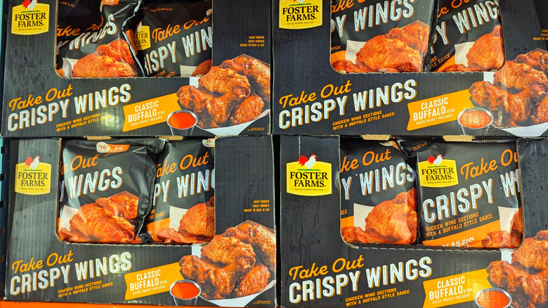 Packages of Foster Farms Take Out Crispy Chicken Wings