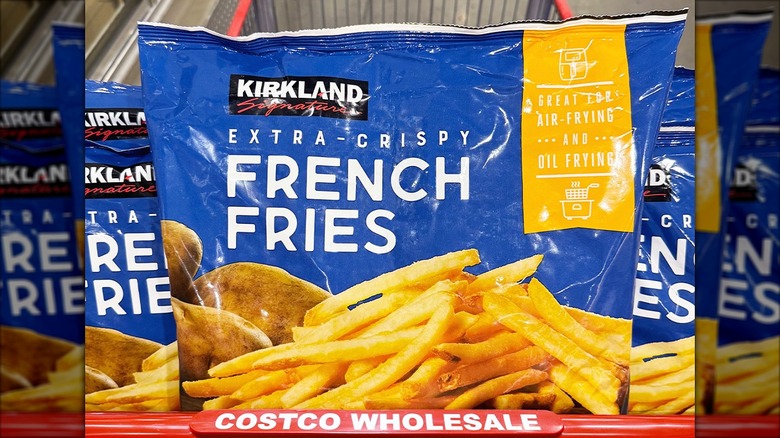 Packages of Kirkland Signature Crispy French Fries