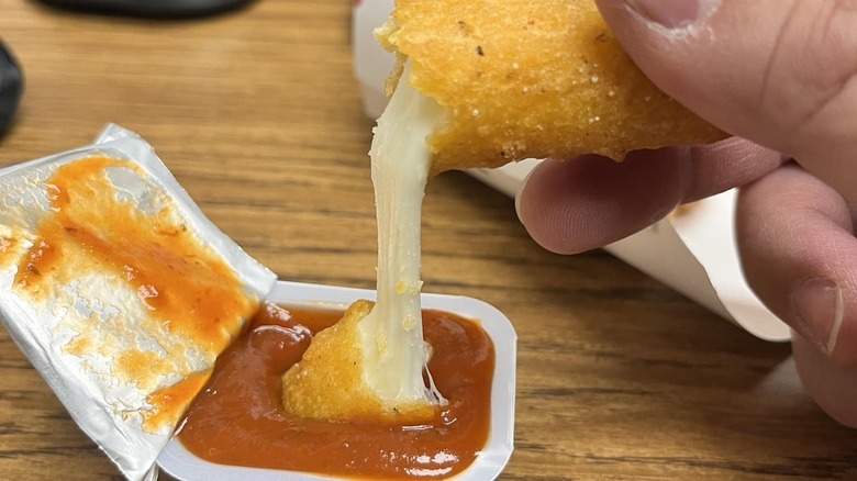 Fried mozzarella sticks