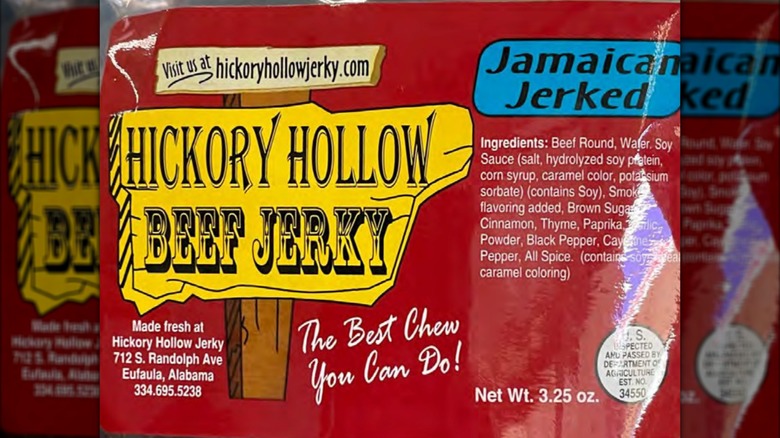 Label for Hickory Hollow Beef Jerky
