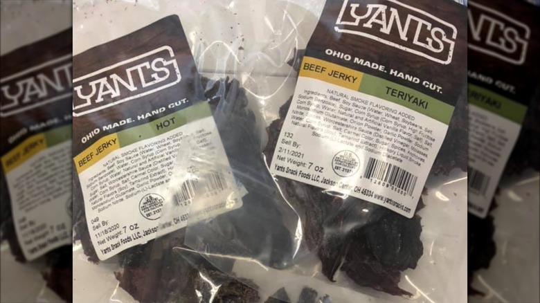 Packages of Yants Beef Jerky