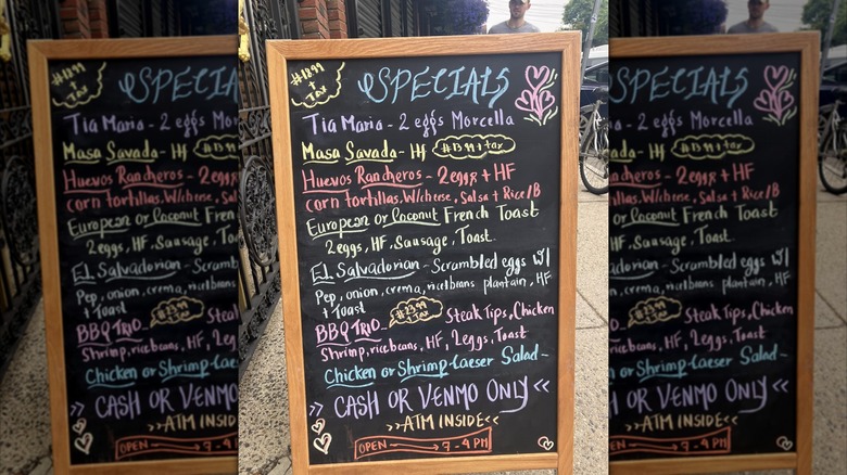 Specials menu