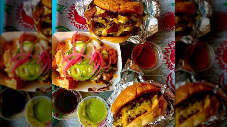 Burgers and sides