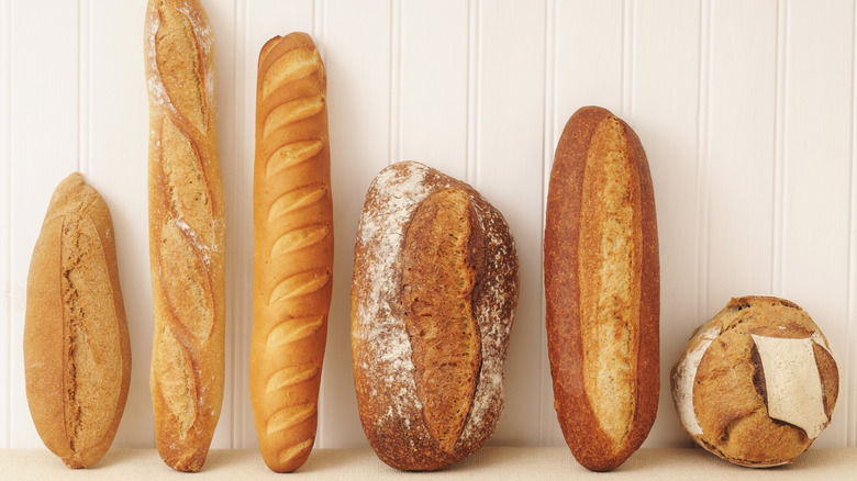 Assorted kinds of bread