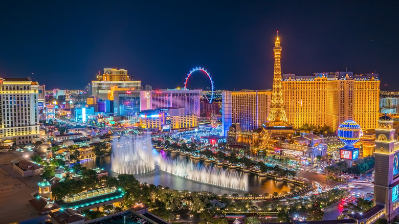 panorama of las vegas strip