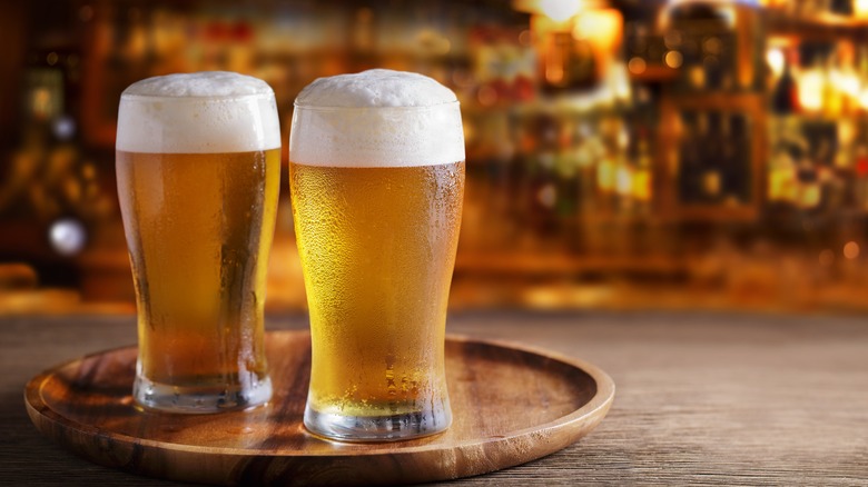 Glasses of beer