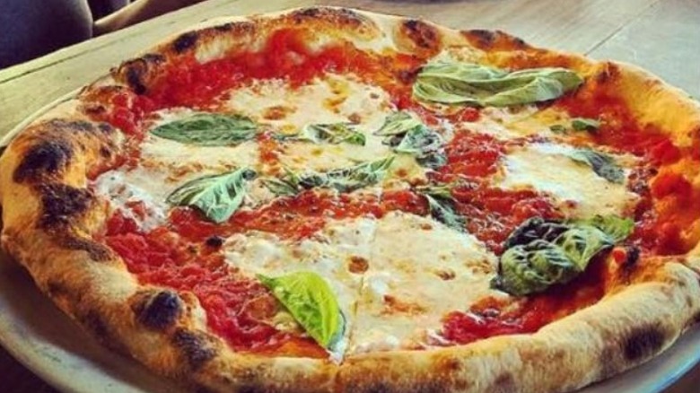 wood fired margherita pizza