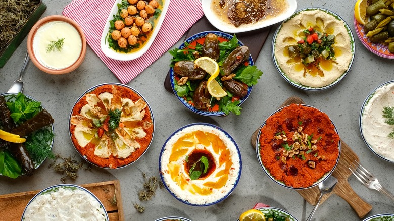 Greek mezze spread