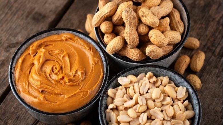 peanuts and peanut butter