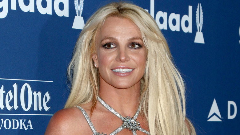Closeup of Britney Spears smiling
