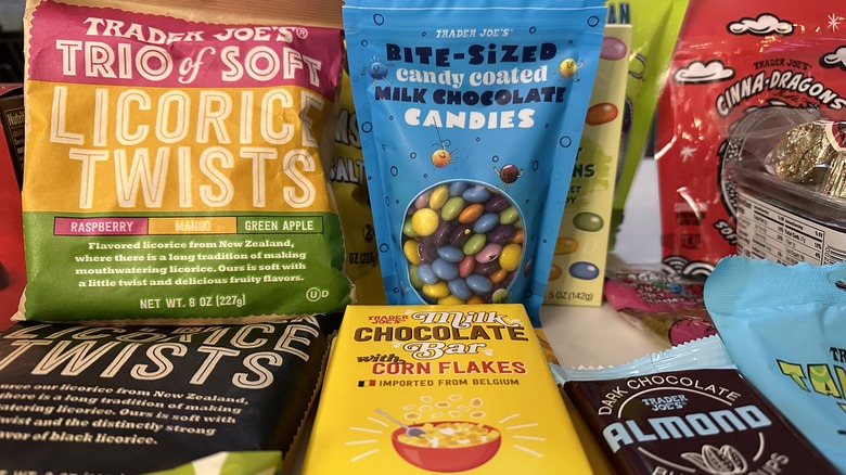 assorted trader joe's candies
