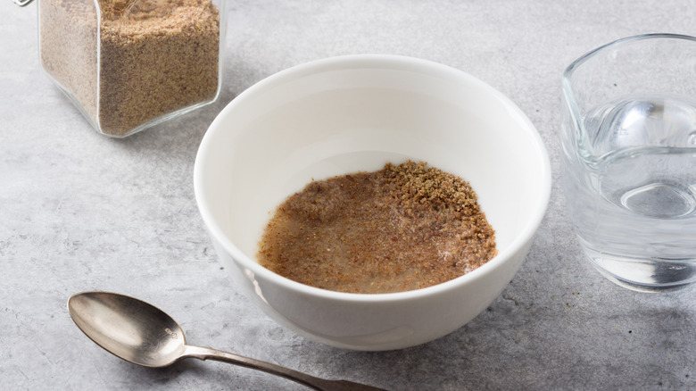 Flax egg in bowl