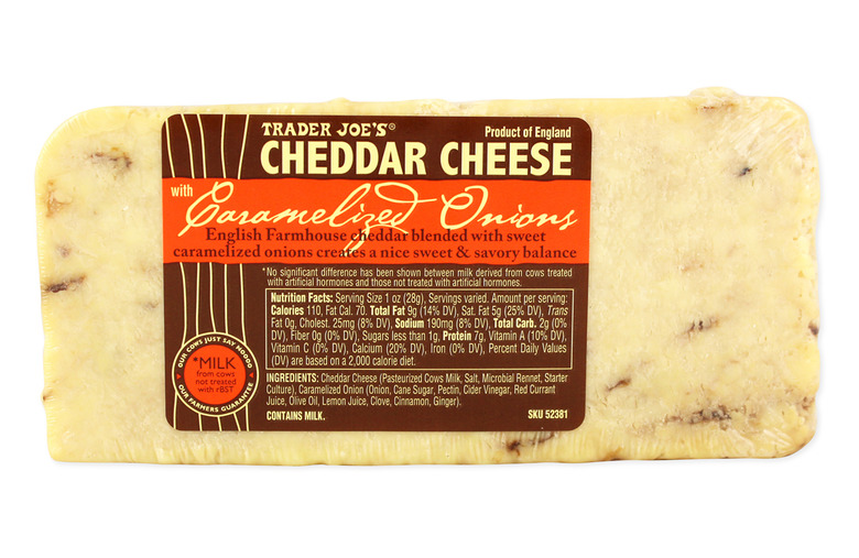 Cheese: #2 English cheddar with caramelized onions