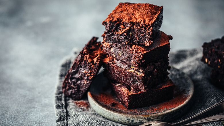 Stack of brownies