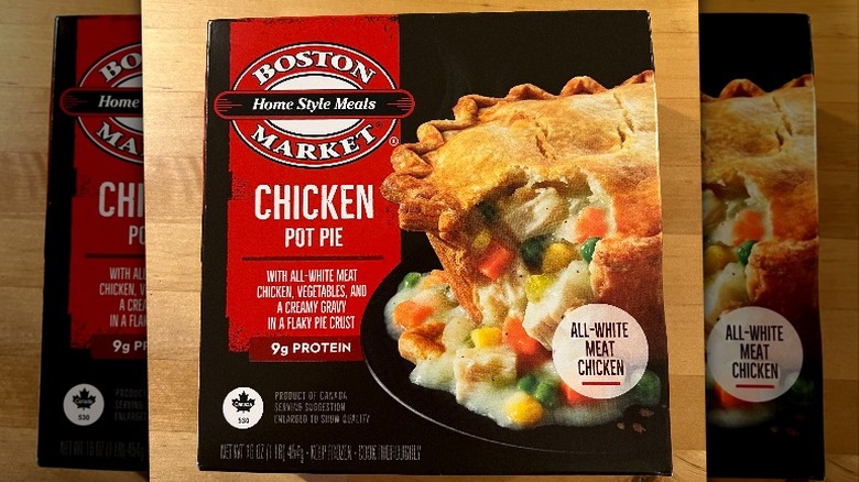 Boston Market chicken pot pie box