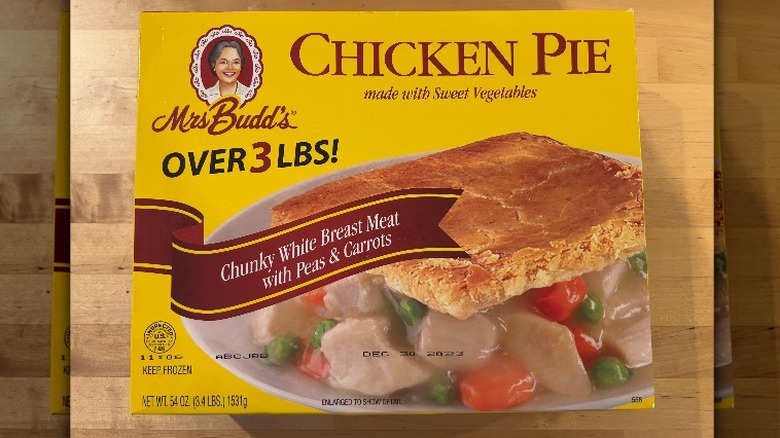 Mrs. Budd's chicken pie box