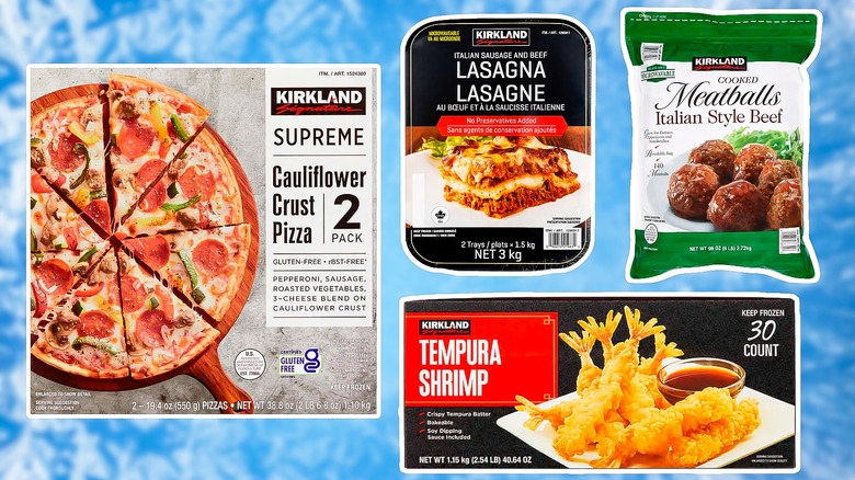 Variety of frozen Kirkland Signature meals