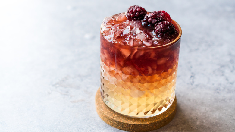 layered fruit mocktail