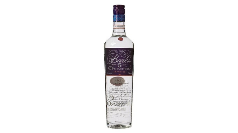 A bottle of Banks 5 Island Rum