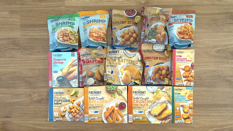 Pre-cooked frozen seafoods from Aldi