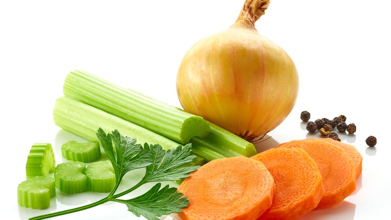Celery with other vegetables 