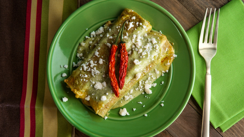 A plate of enchiladas