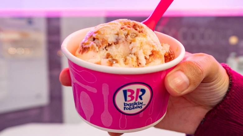 Baskin Robbins ice cream in cup