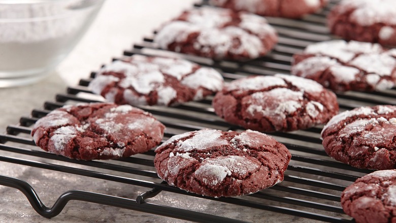 Red Velvet Crinkle Cookies