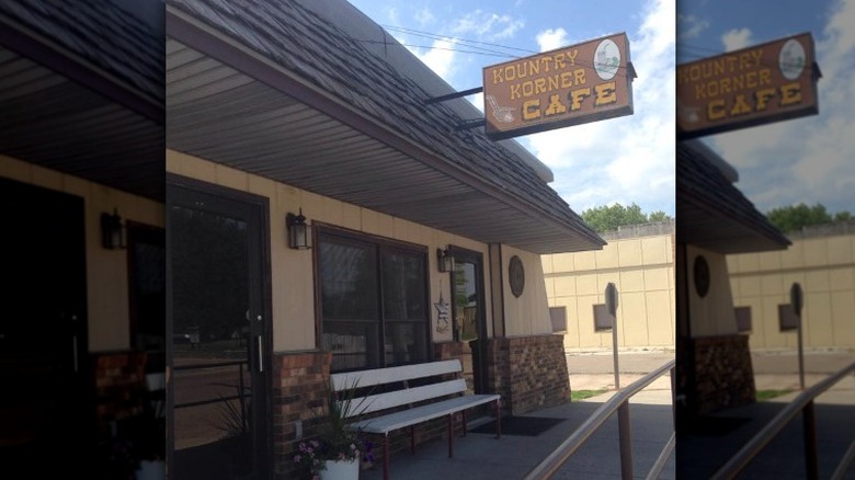 front of Kountry Korner Cafe