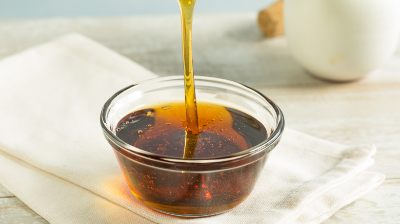 Agave syrup in a bowl