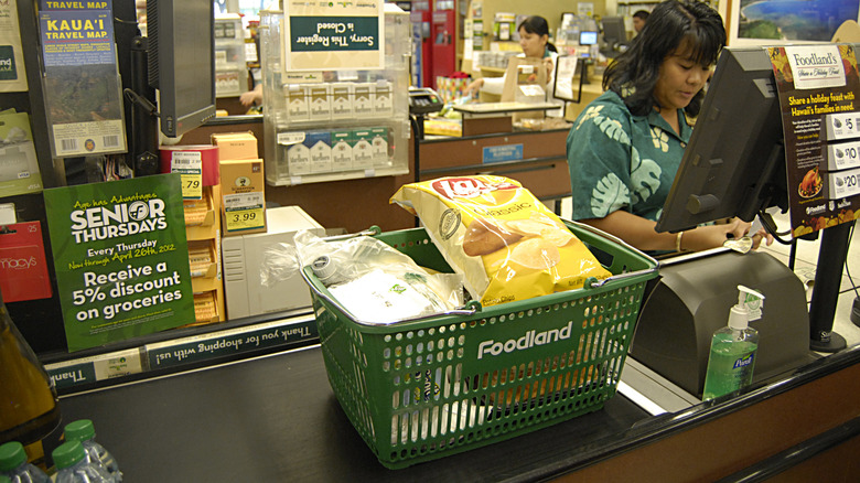 Foodland checkout lane