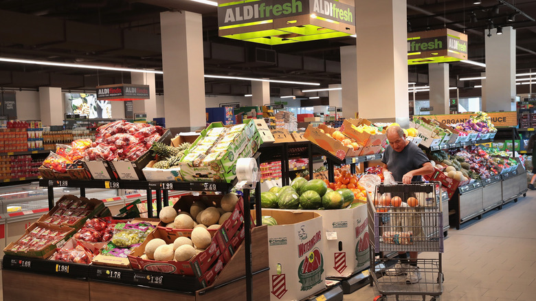Aldi grocery store interior
